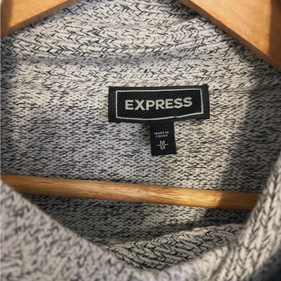 Express Gray Marled Cowl Neck Sweater Men’s Medium - Picture 5 of 5